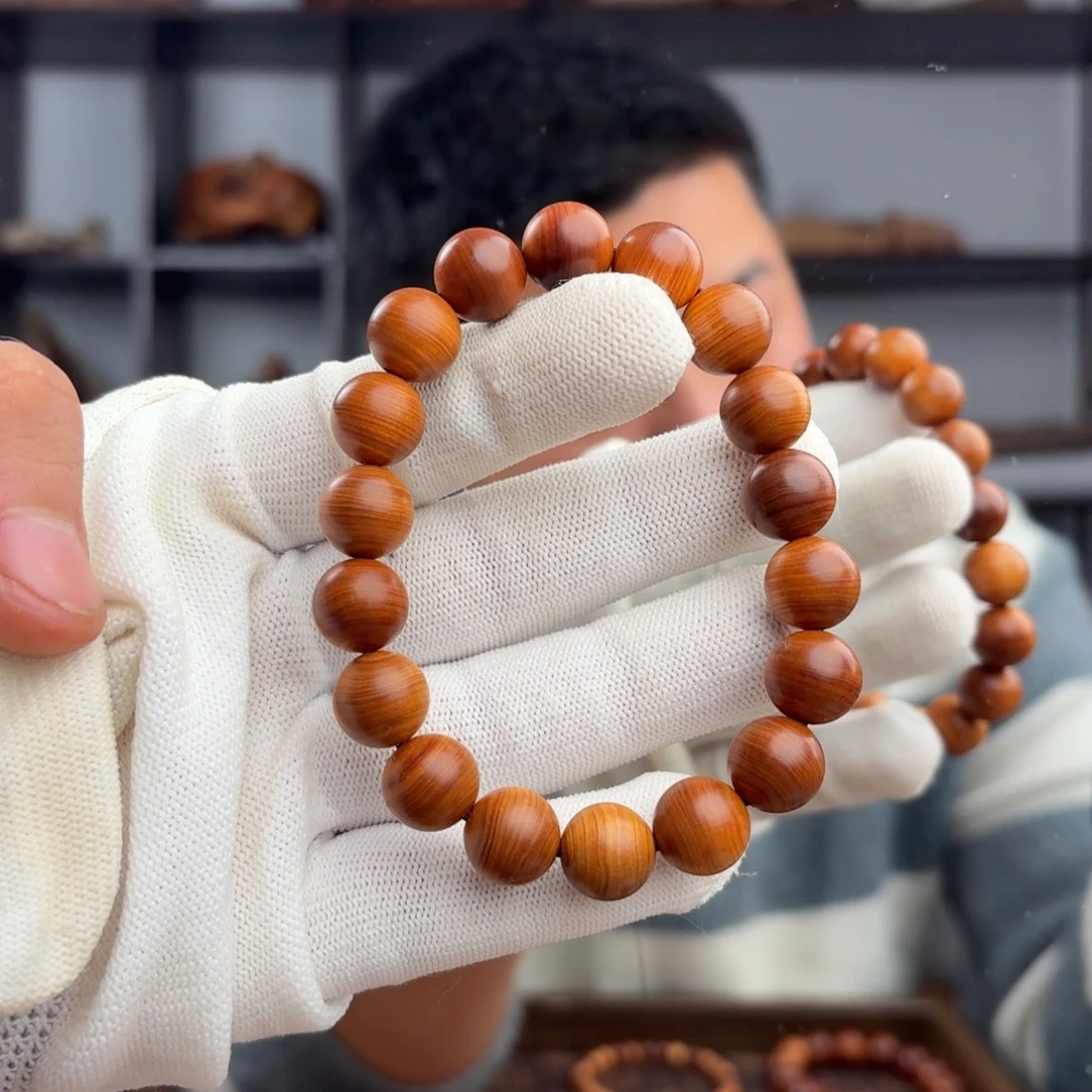 柏木（崖柏）手串/手链1.2红油蚕丝纹板根料药香