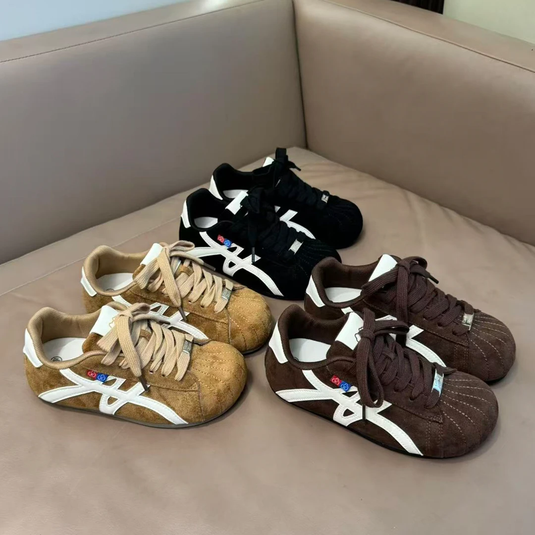 35-43码复古软底德训鞋女2025秋季显脚小百搭休闲鞋41-42大码女鞋