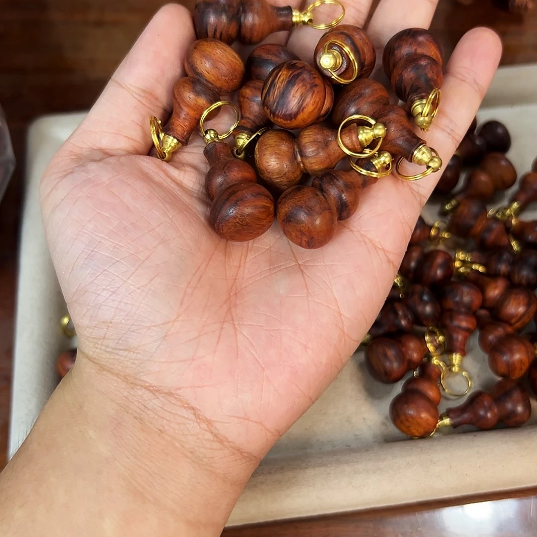 黄花梨/降香黄檀手串/手链葫芦钥匙扣