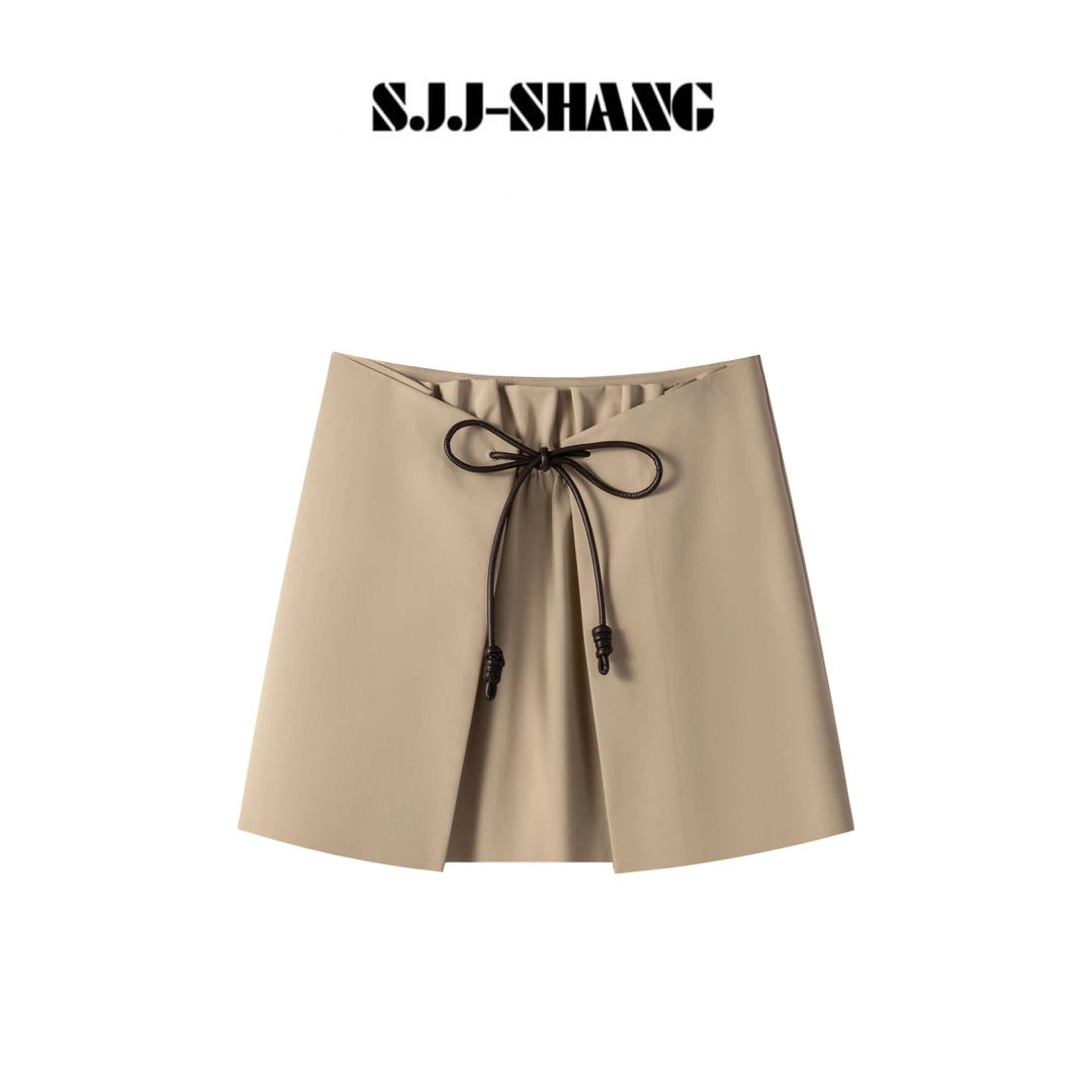 SJJ-SHANG【扭扭裙】25早秋反常规褶皱松紧腰半身裙q134808p
