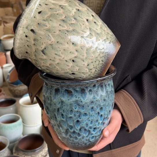 紫砂花盆高21口18————-