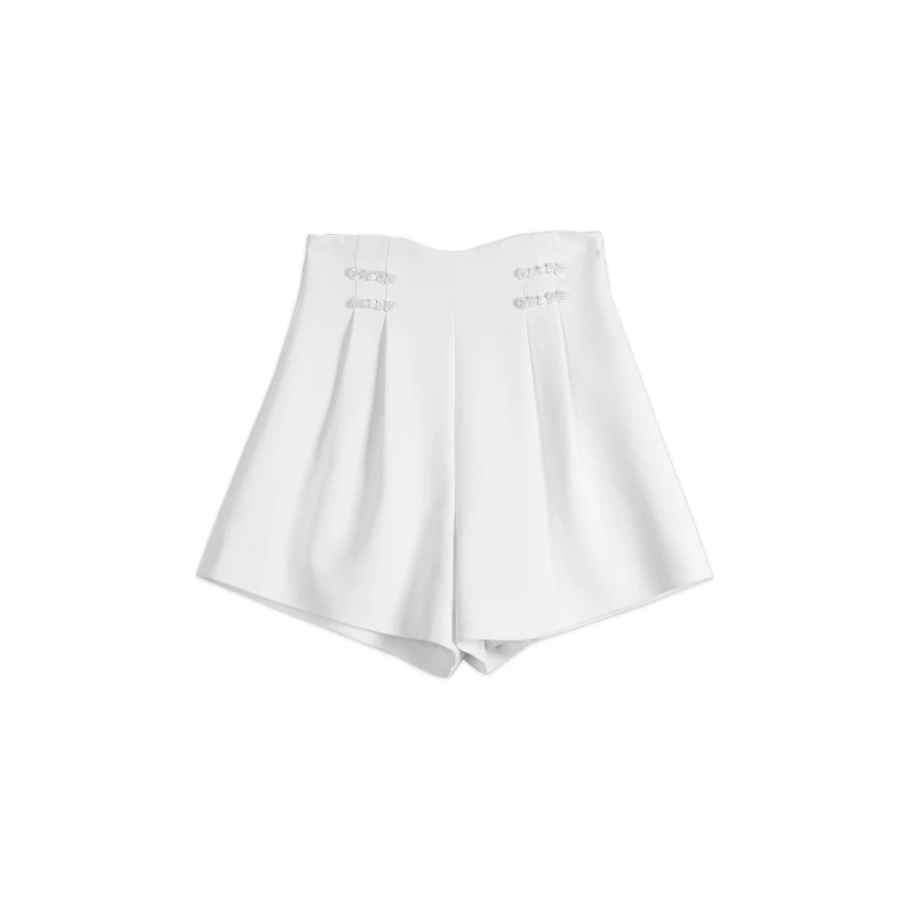 时尚气质显瘦盘扣百搭短裤899668