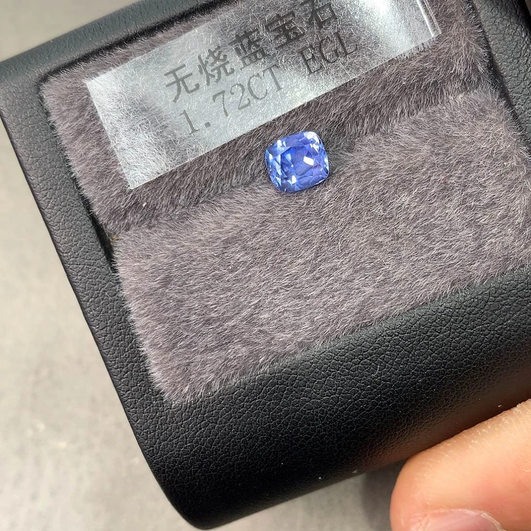 裸石蓝宝石1.72克拉无烧