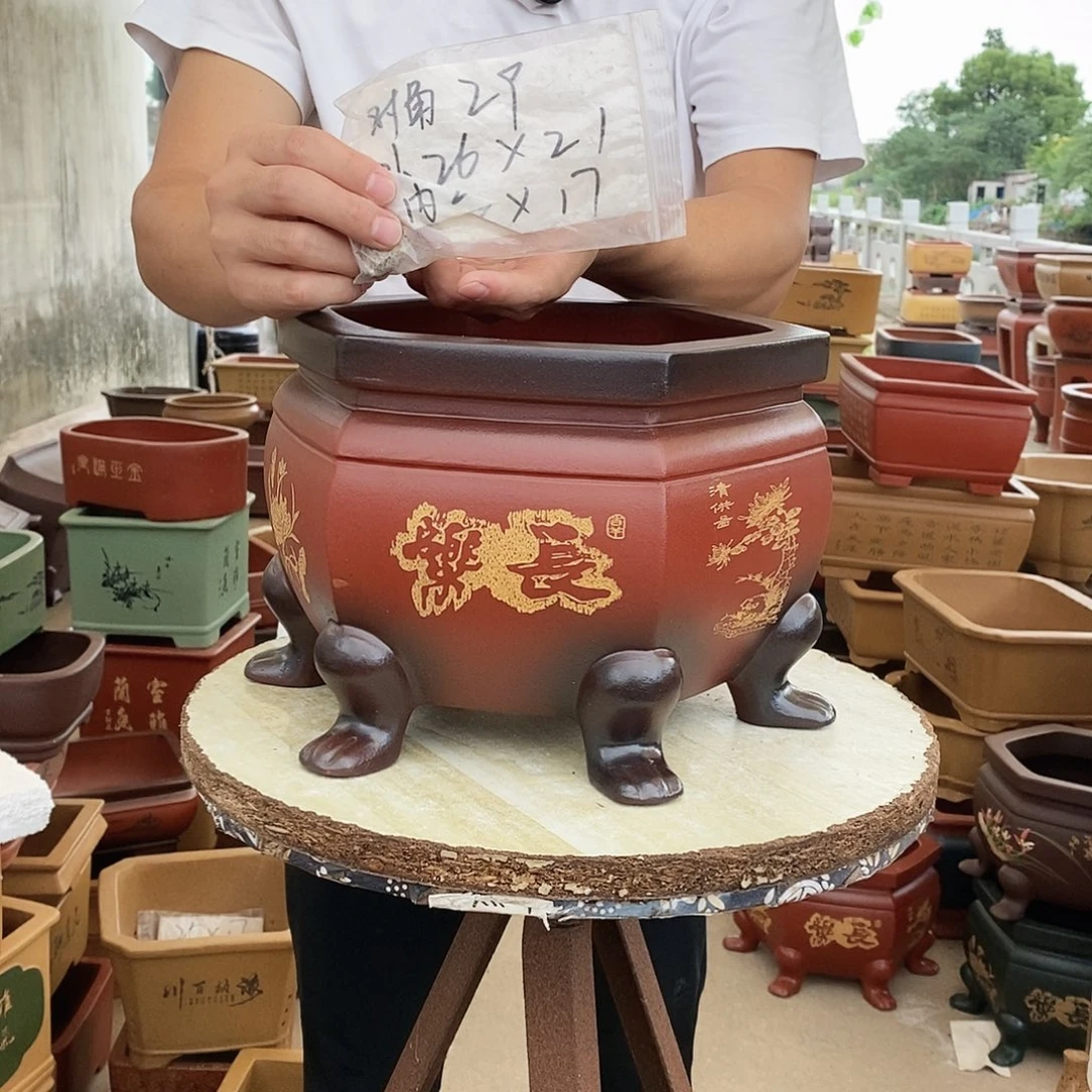 紫砂花盆紫砂花盆
