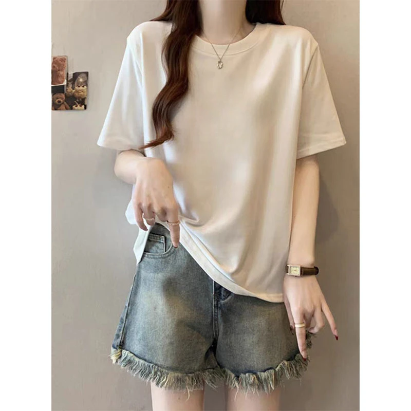 260克重磅100%纯棉短袖T恤男女同款oversize短袖女2025新款爆款时