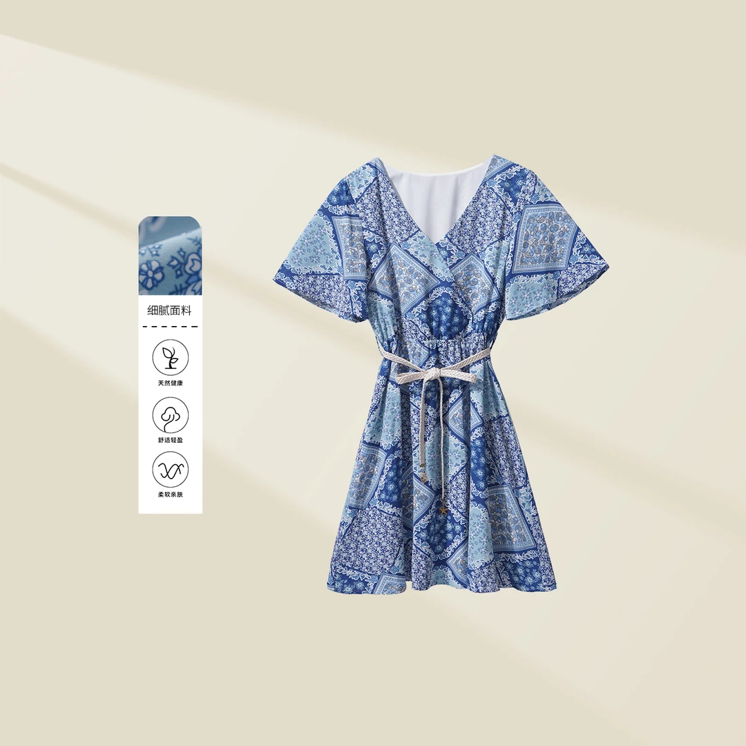 【小依专享】L5325056M 时尚舒适连衣裙 5056