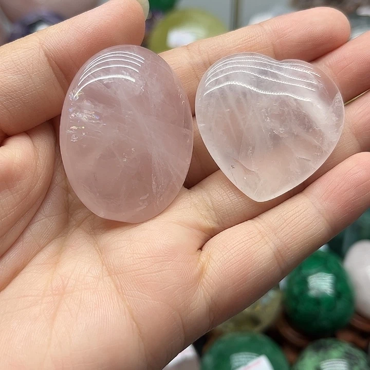 未镶嵌珠宝半成品水晶52克粉水晶把玩