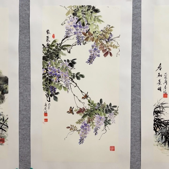 国画花鸟等多种鸟类和鸟类