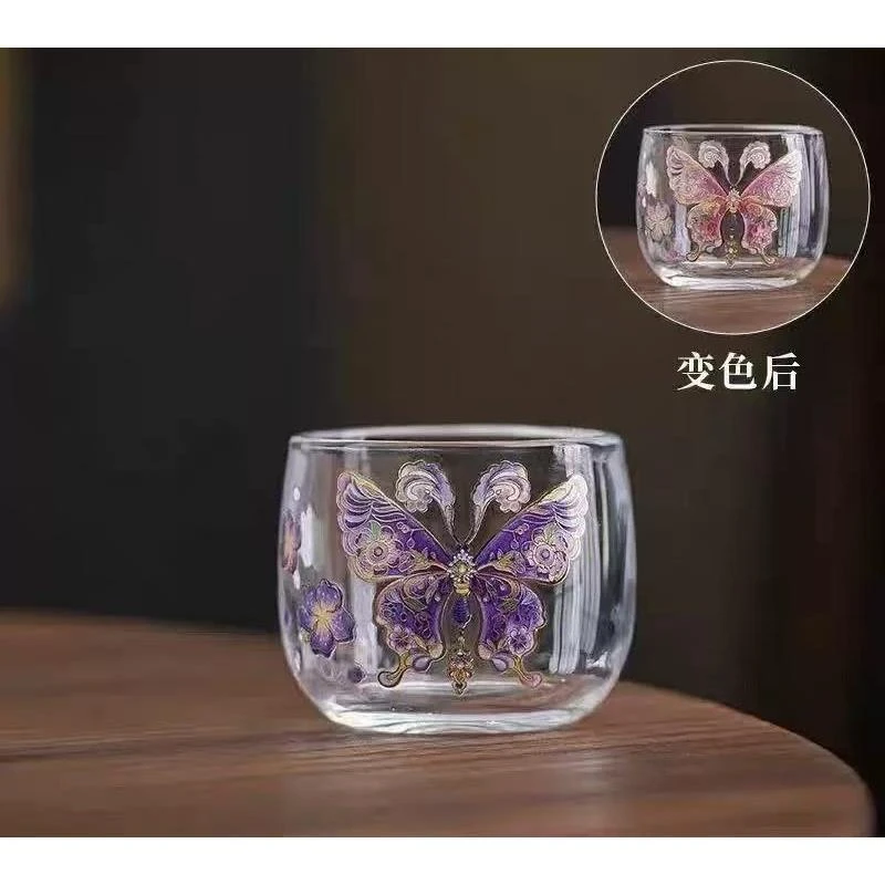 玻璃-蝴蝶变色水晶主人杯 6214-0001