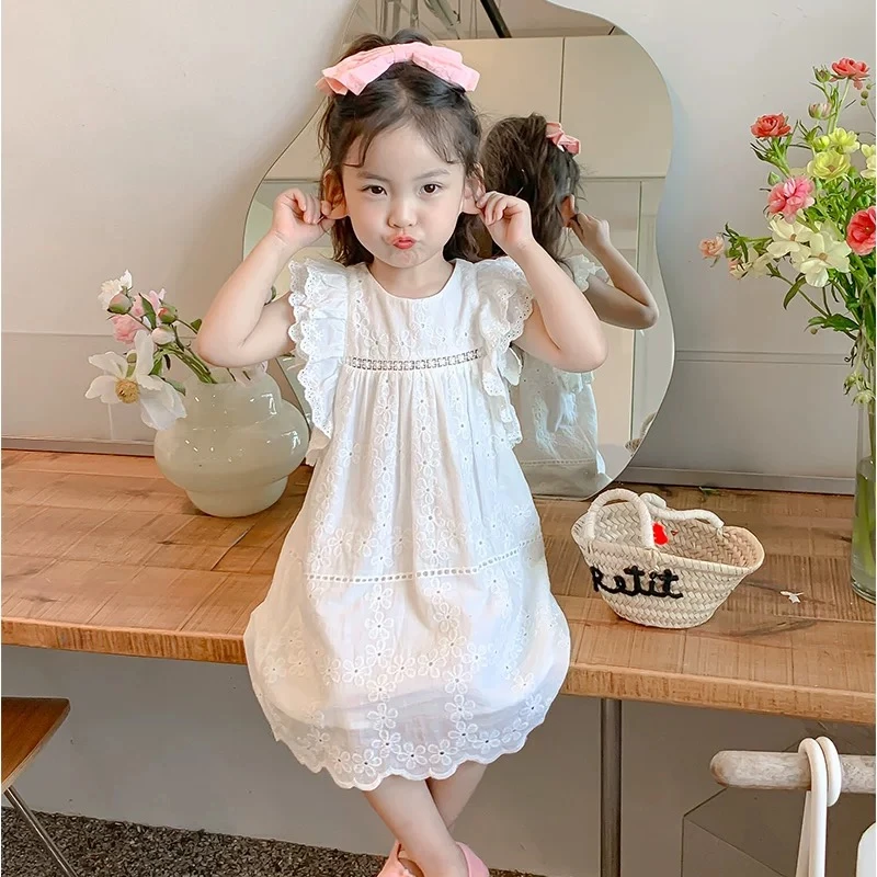 女童夏装连衣裙2025新款洋气夏天小女孩公主裙童装儿童裙子背心裙