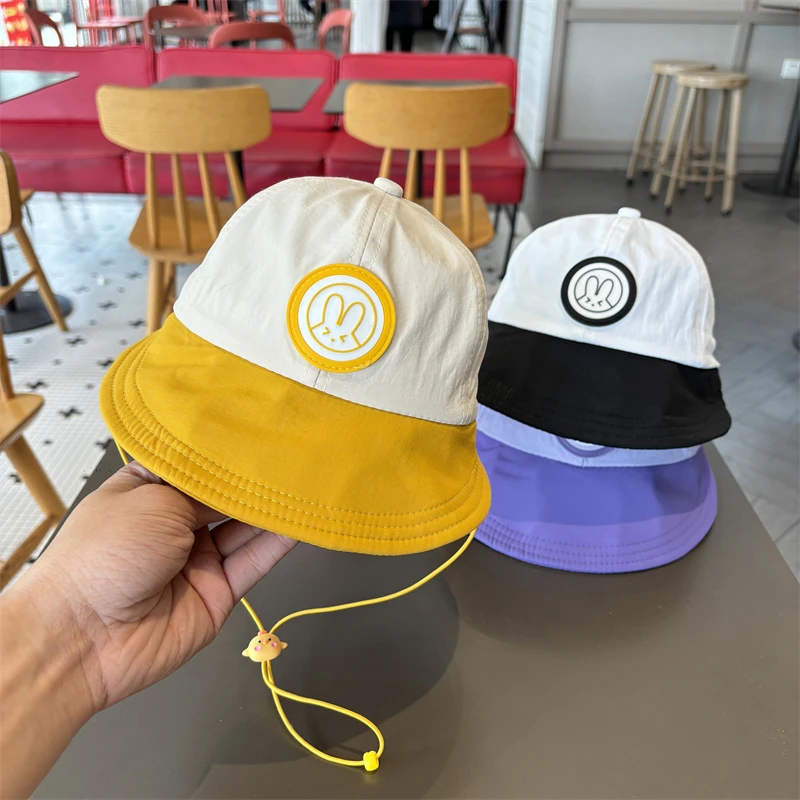 夏季薄款遮阳防晒鸭舌帽时尚男女童出游太阳帽