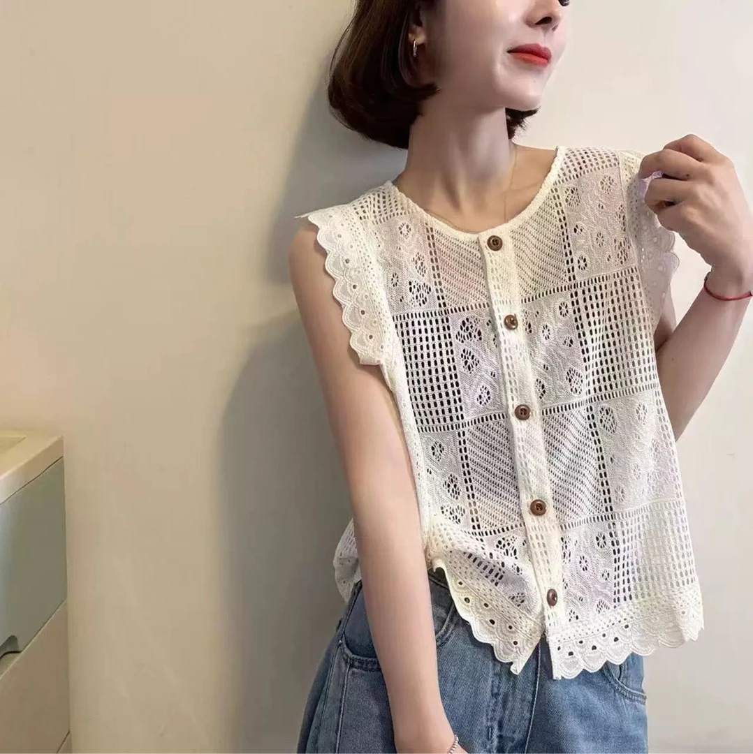 905不起球夏季毛针织衫开衫小众显瘦针织宅萌系