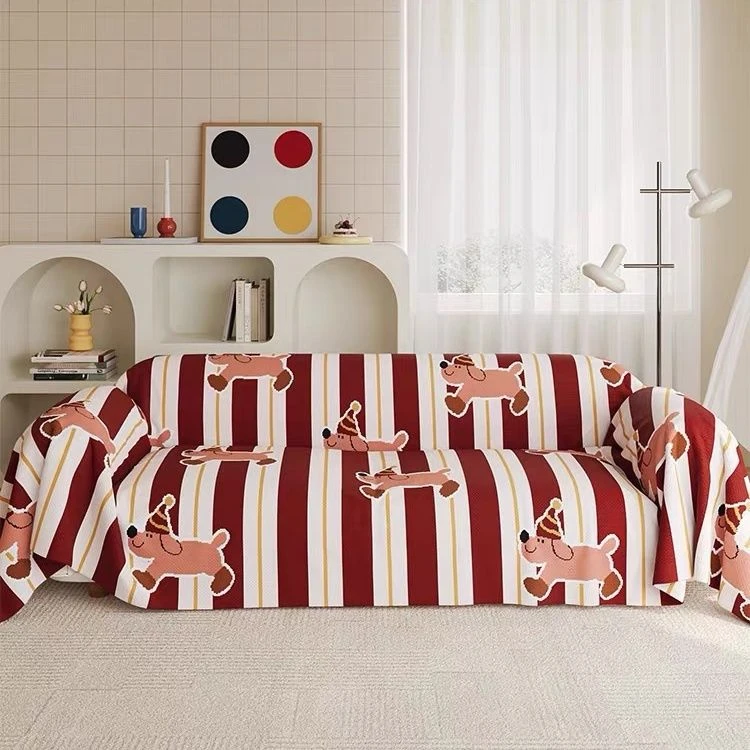 御锦年简约沙发巾盖布全包卡通可爱氛围一片式沙发垫客厅沙发套罩