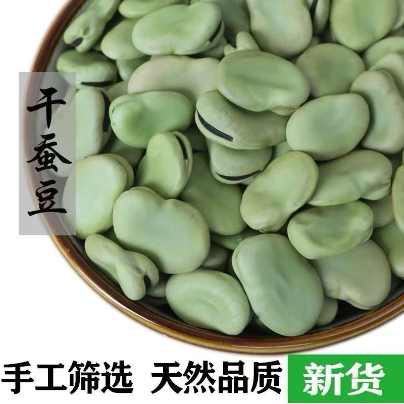 精选新货绿皮干蚕豆生干绿胡豆可发芽做油炸罗汉豆炒货蚕豆