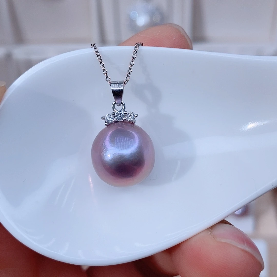 颈饰银S925镶嵌淡水珍珠