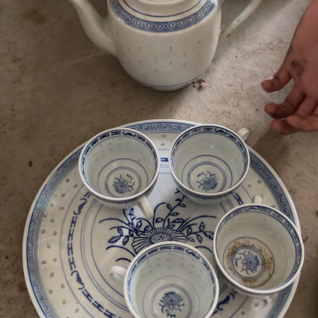老瓷器 微瑕处理 介意勿拍 花