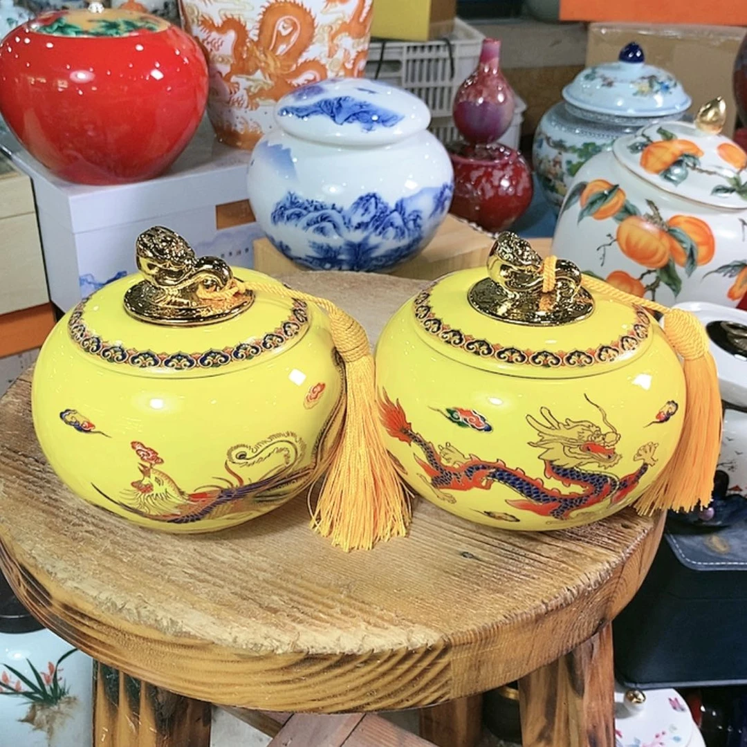 【闪购商品】瓷片陶瓷茶叶罐密封罐