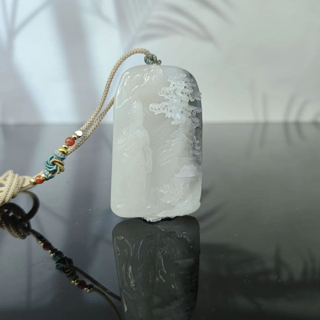 N和田玉山水吊坠0088