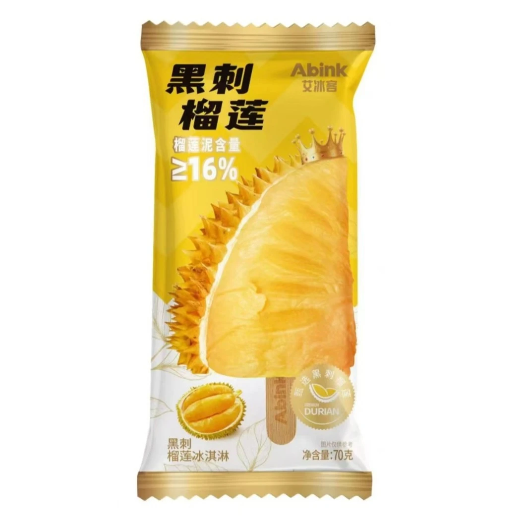 艾冰客黑刺榴莲冰淇淋70g雪糕同城配
