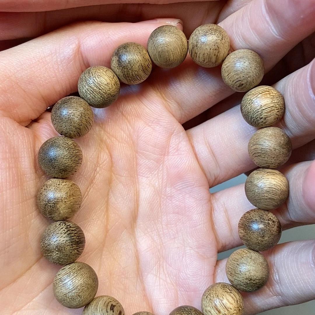 沉香手串天然野文莱1.05，7克，03