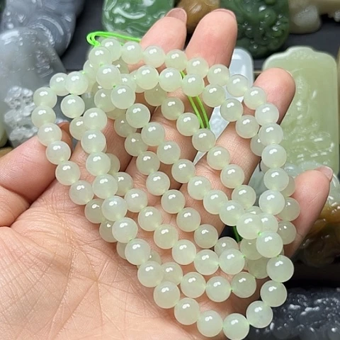 颈饰未镶嵌和田玉石**转