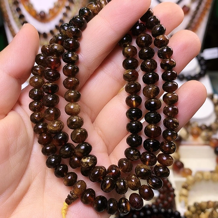 琥珀未镶嵌裸石抚顺琥珀7+384