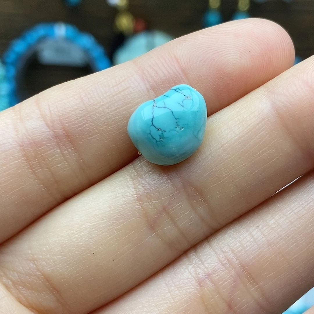 绿松石未镶嵌瓷釉级绿随行