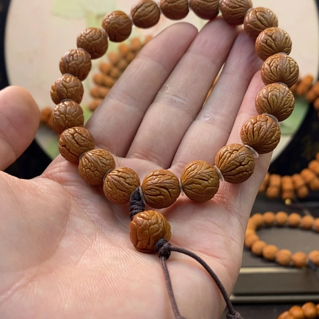 桃核手串13龙鳞仿古