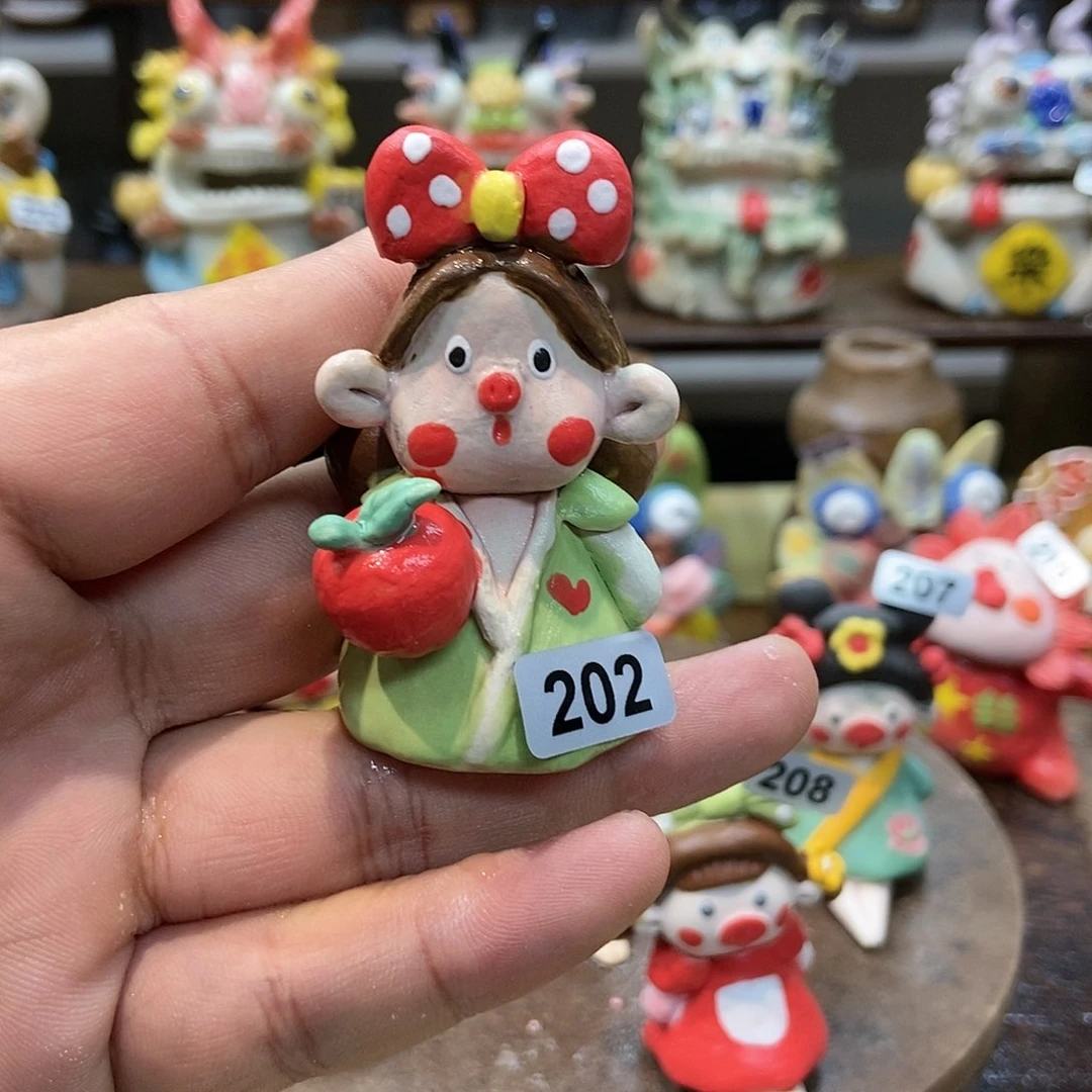 摆件直播间手工抽象陶瓷摆件202