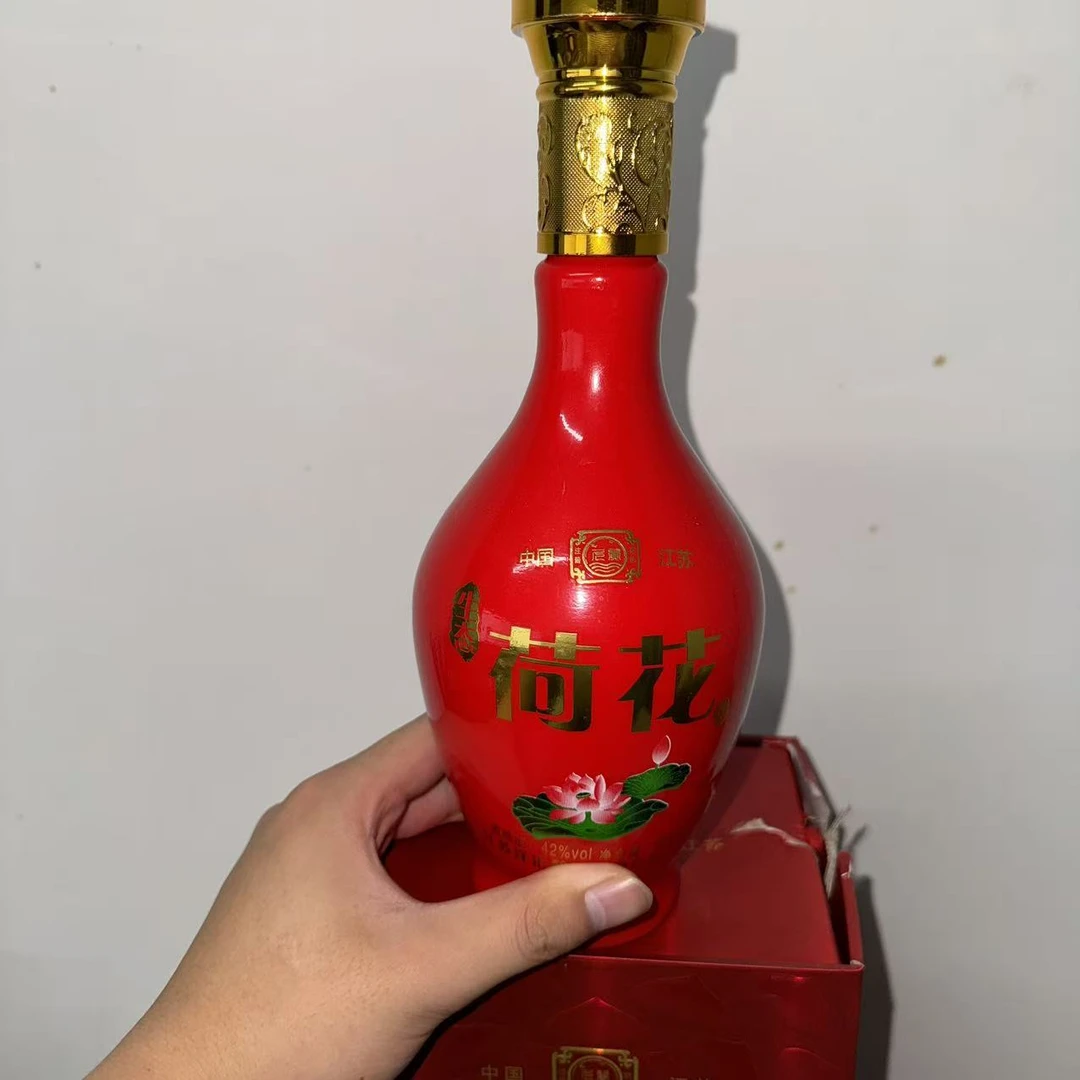 华店生态荷花浓香型礼盒装白酒42度480ml