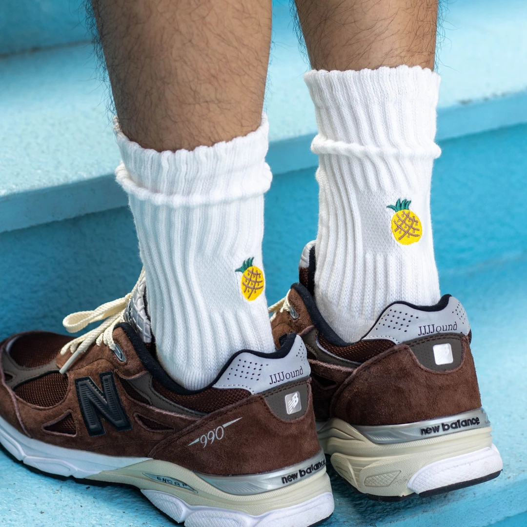 wassail原创菠萝毛圈堆堆袜cityboy精梳棉潮袜百搭休闲袜毛巾底