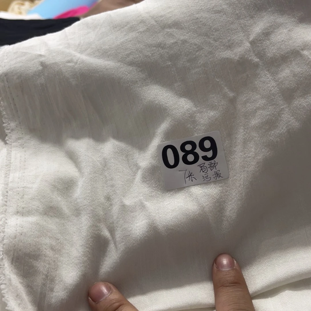 天丝（莱赛尔纤维）麻089纯白天丝麻微瑕7米