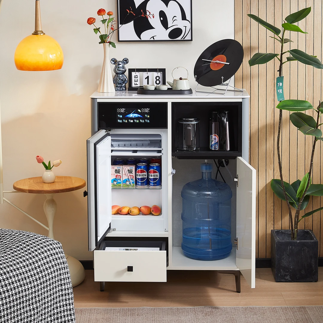 智能语音茶吧机带冰箱一体机新款办公室2025制冷全自动新款茶吧机