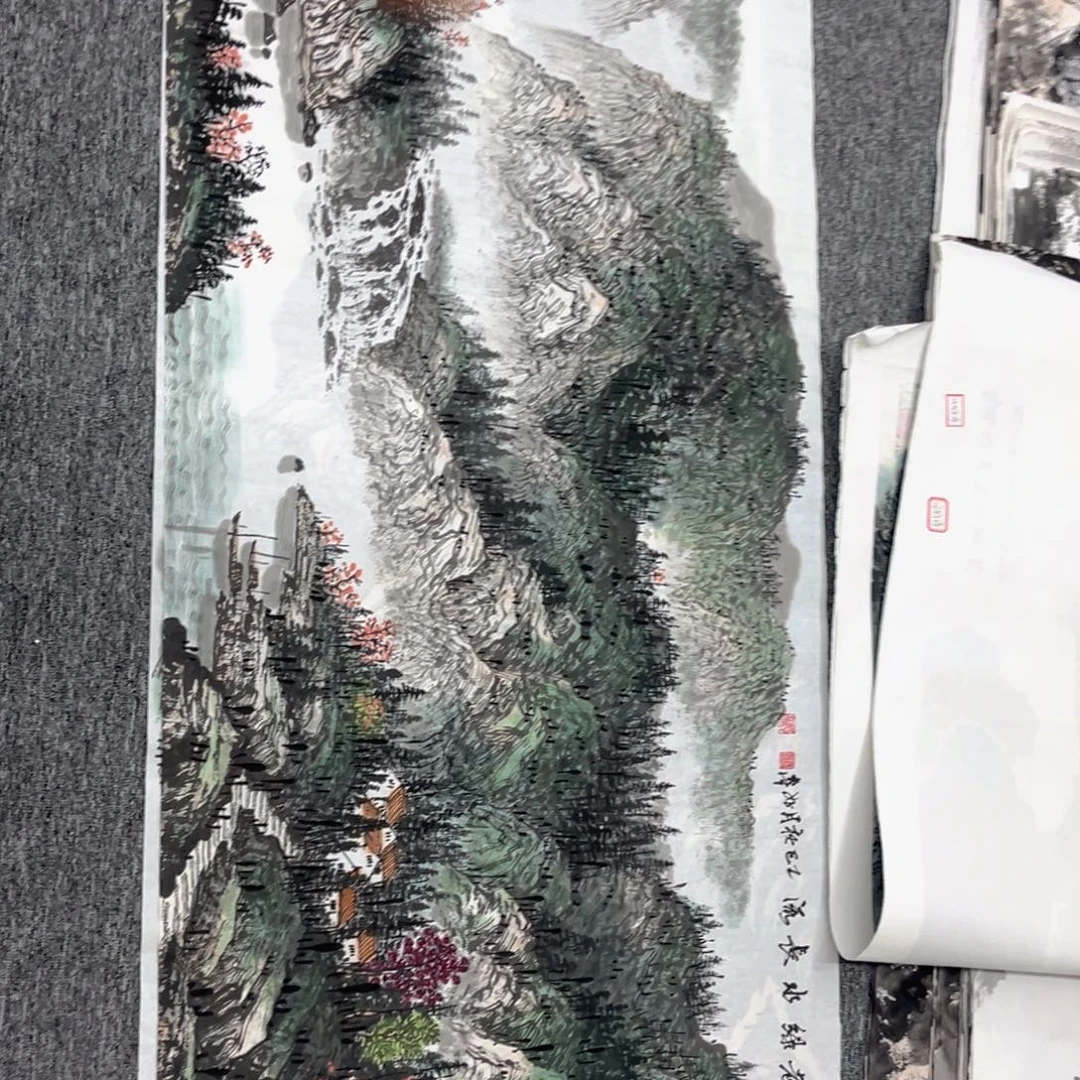枕***斋国画绘画作品多次参加