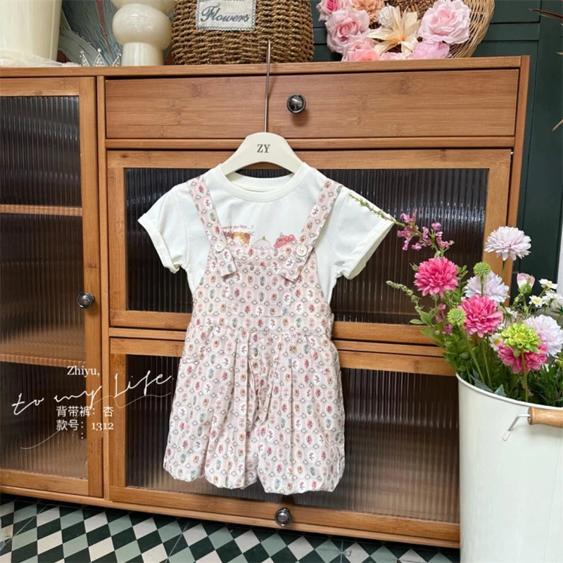 AC434~只语·25夏~碎花背带裤ZY1312