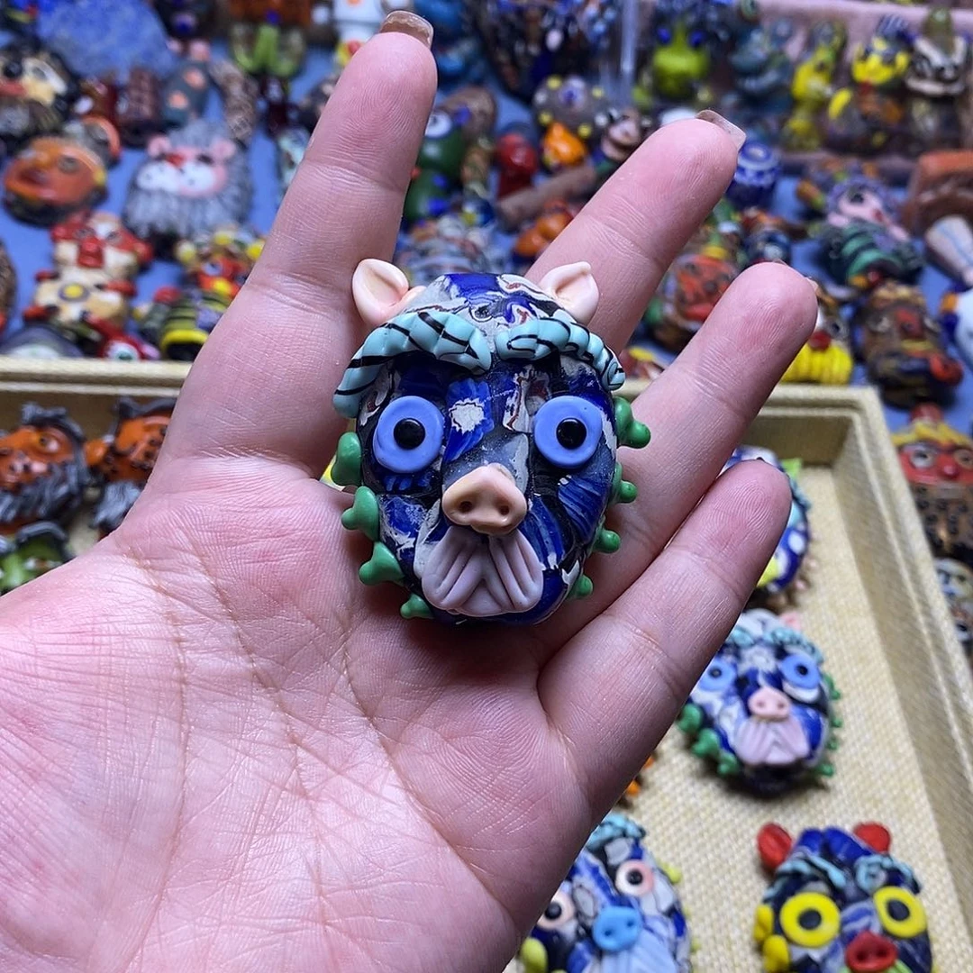 琉璃颈饰琉璃千花猫