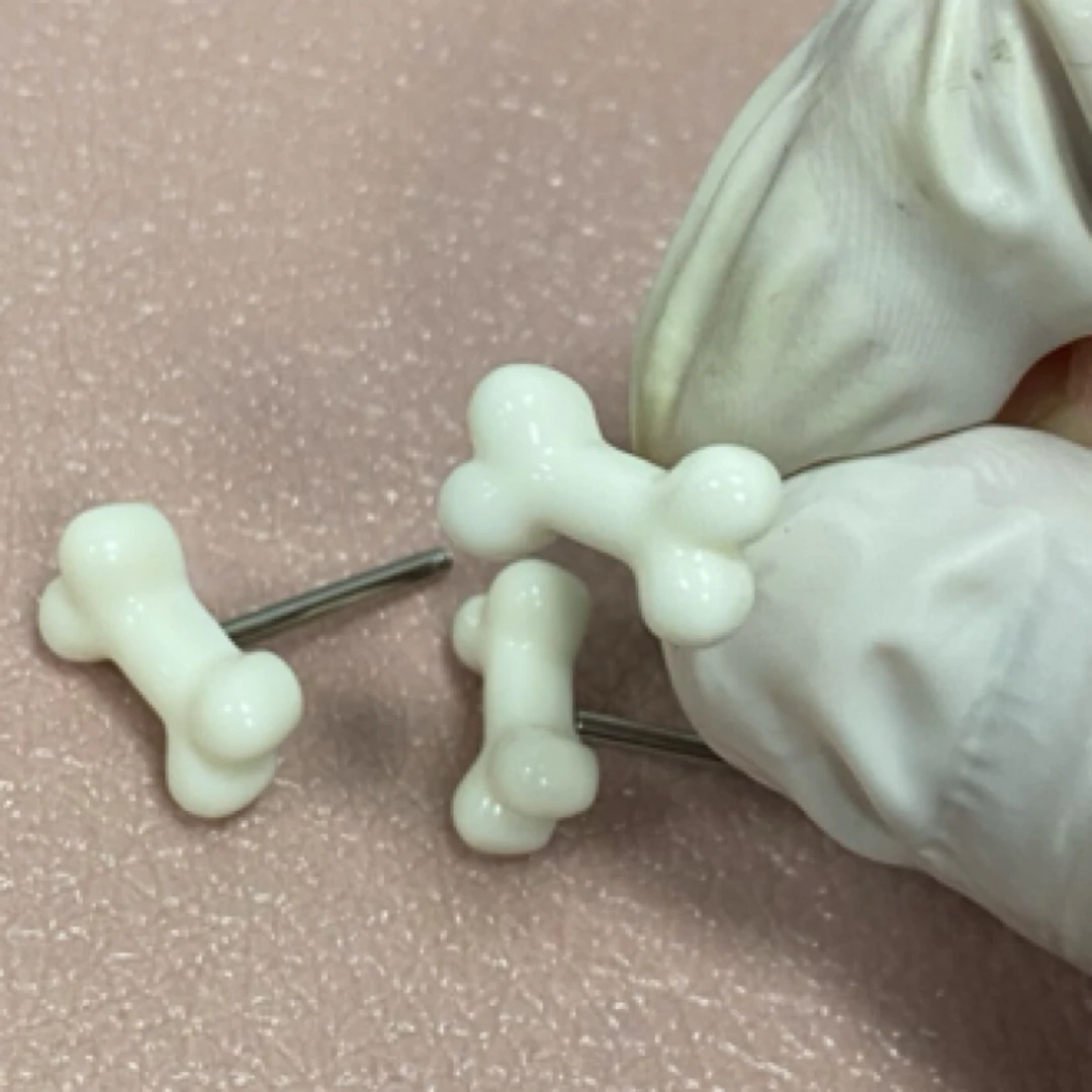 钛钢树脂耳饰 骨头可爱舌钉钛钢材质狗骨头白色钛钢穿刺舌钉饰品