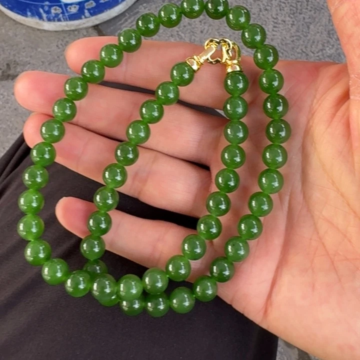 和田玉（碧玉）未镶嵌项链