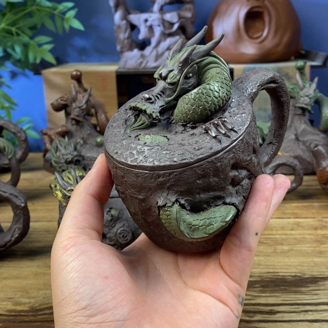 灰***白茶壶紫砂紫砂 盖杯