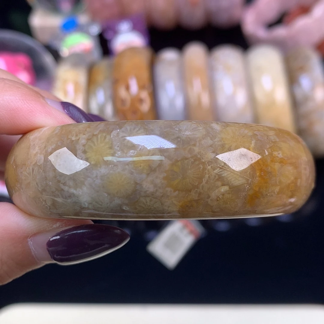 【闪购商品】颈饰未镶嵌硅化珊瑚（珊瑚玉）福利手镯53.7口（9号）