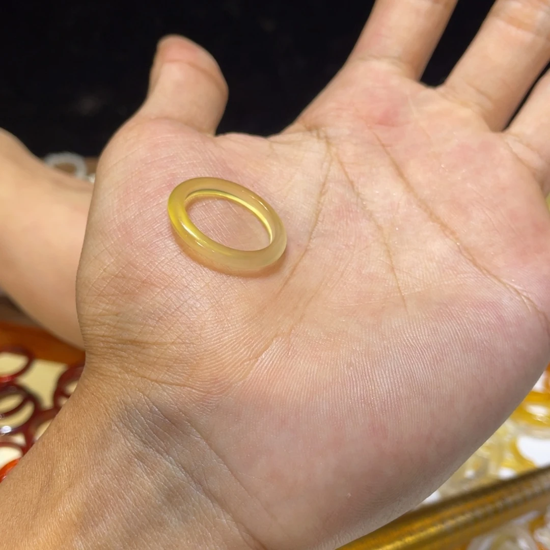 玛瑙/玉髓未镶嵌戒指45号港18