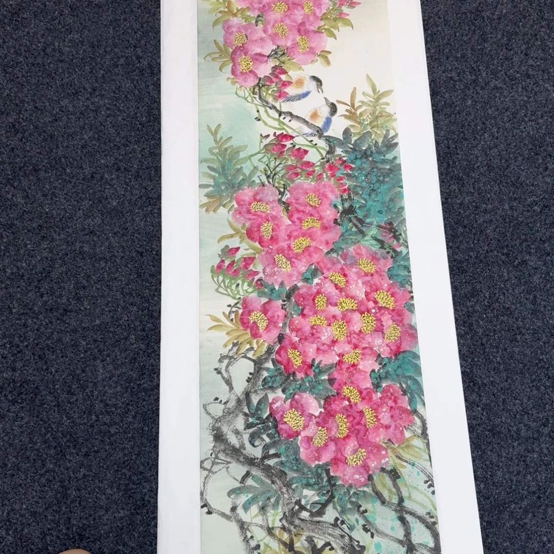 国画纯手绘山水花鸟作品