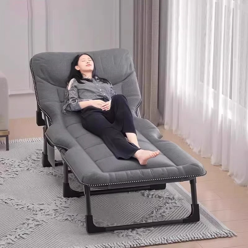 学生午休床折叠床便携式靠椅午休躺椅办公室午睡简易多功能行军床