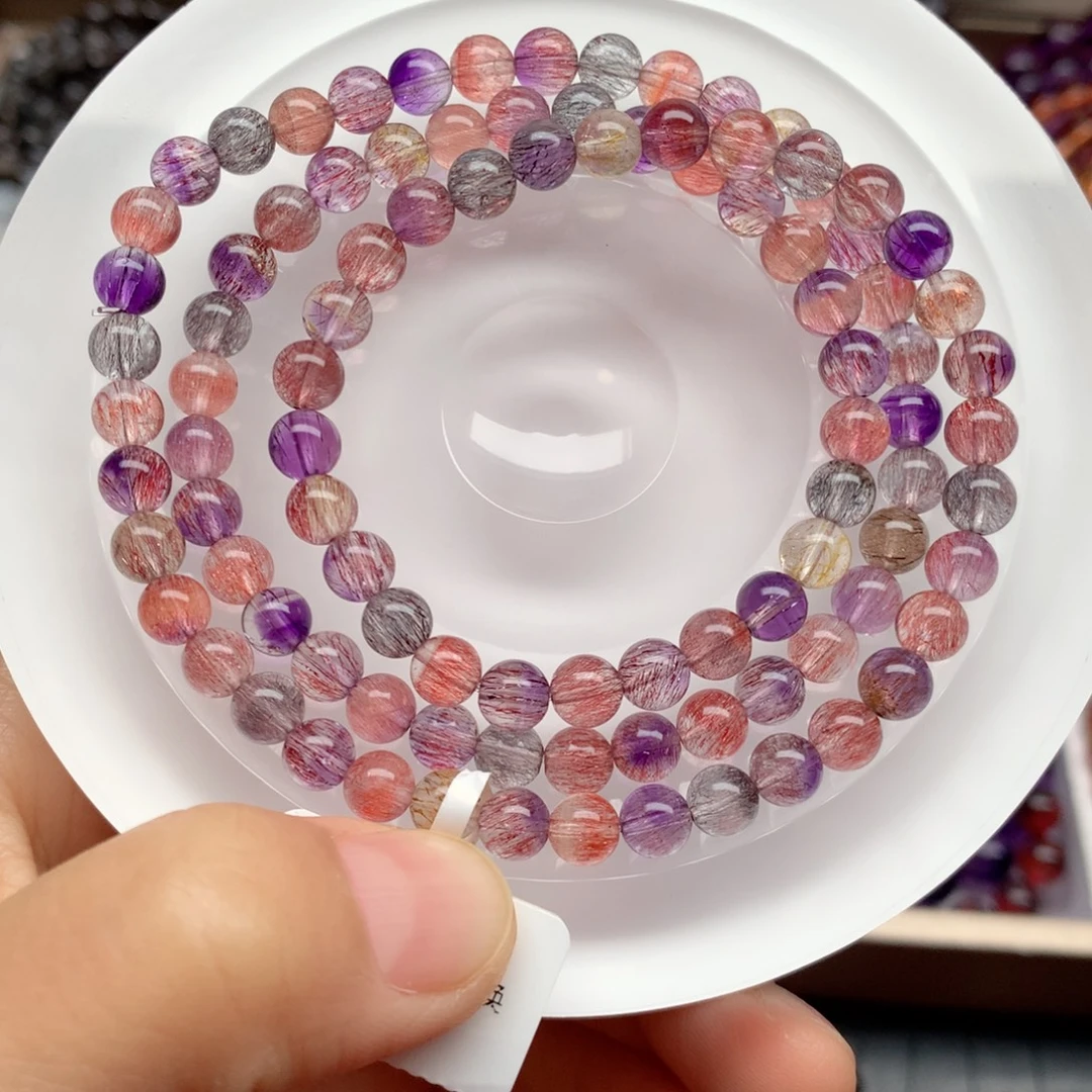 水晶手链未镶嵌稀有糖果超七三圈5.7