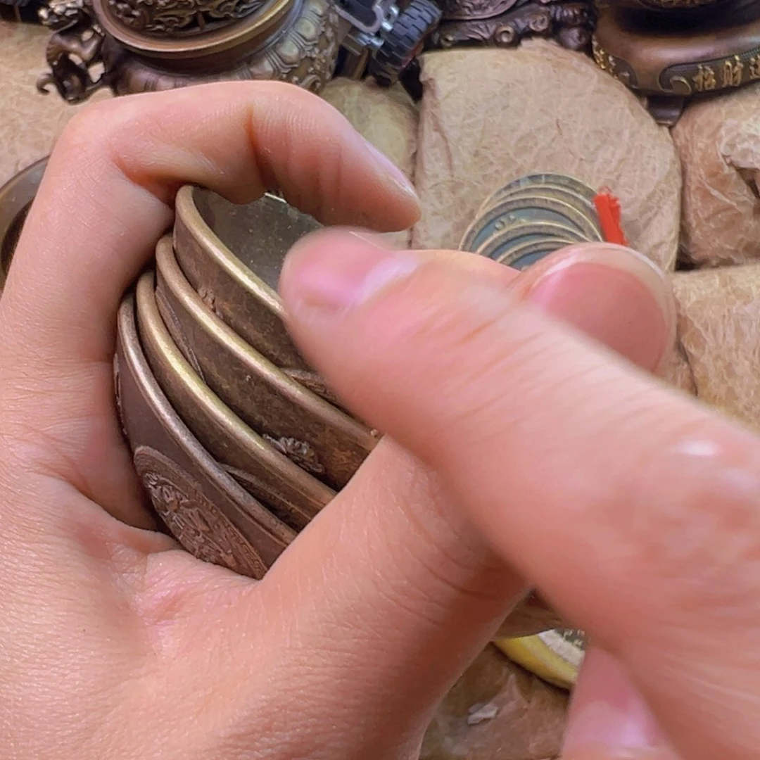 原矿风磨铜招财进宝4个