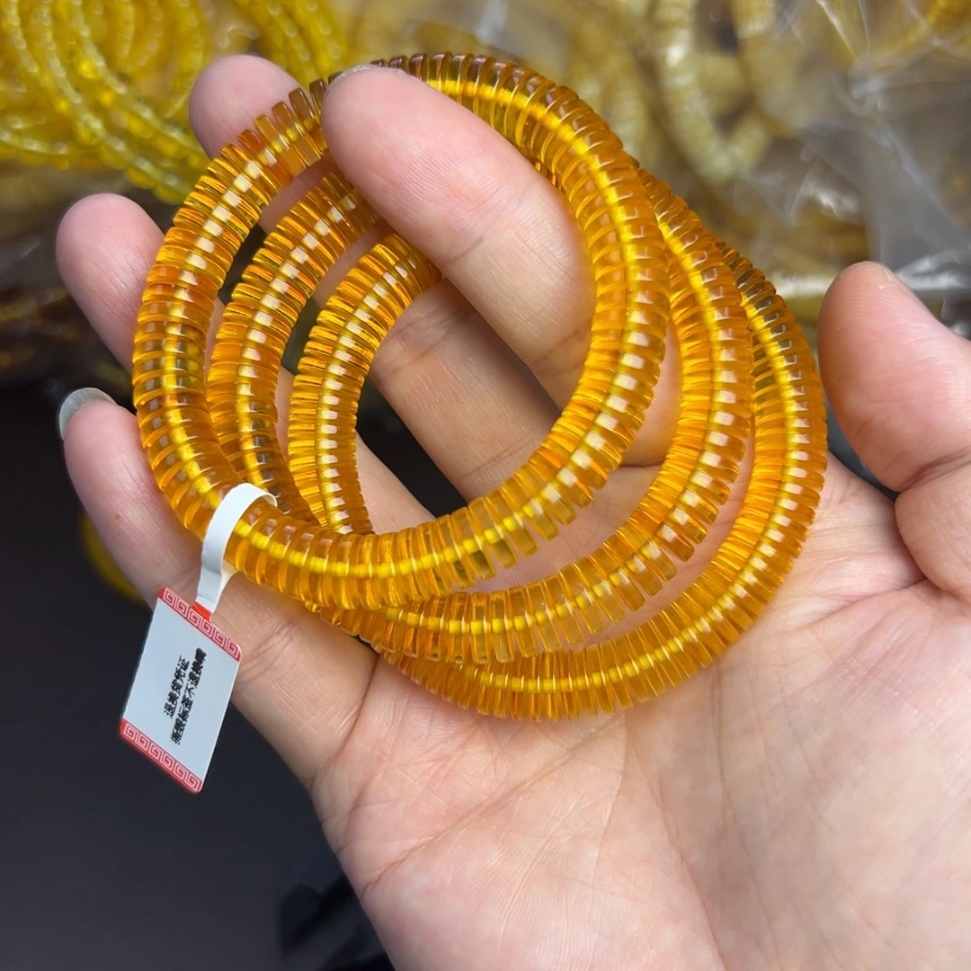 琥珀未镶嵌戒指金珀9mm多样发其一002