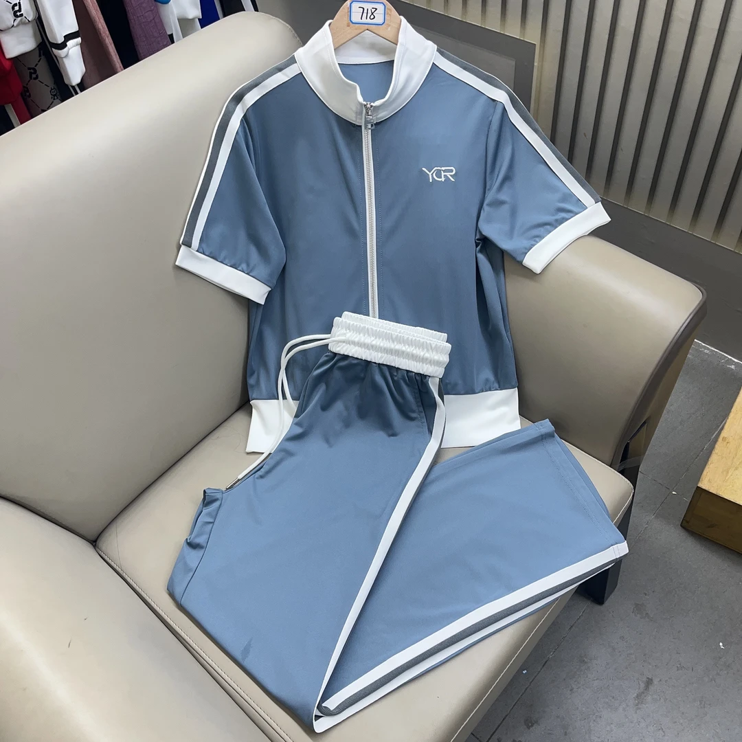 718#深圳南油运动显瘦时尚夏装洋气韩版宽松套装