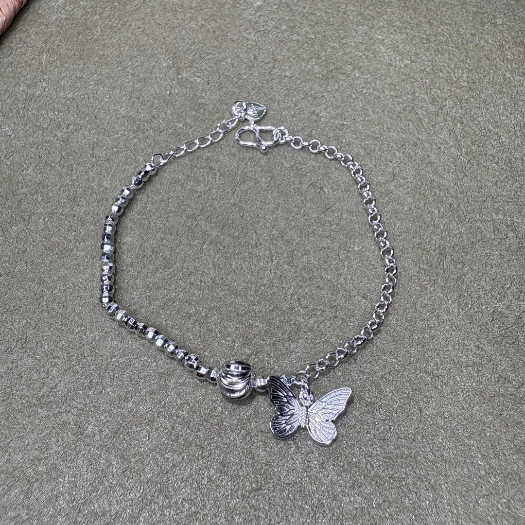 足银手链 珠珠蝴蝶珠手链（宝格专属）