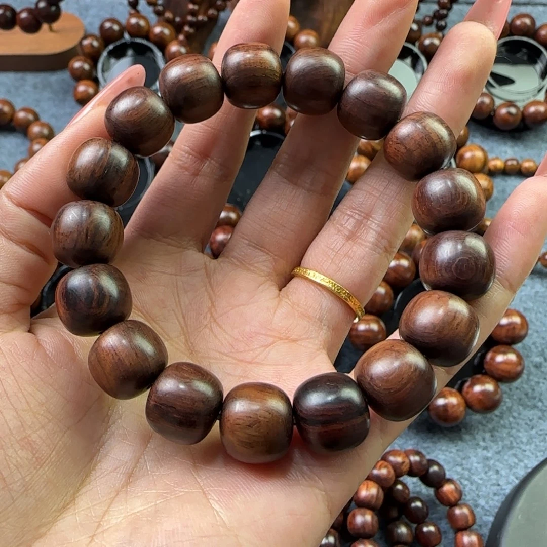 手串/手链黄花梨/降香黄檀多彩紫油水波纹老型