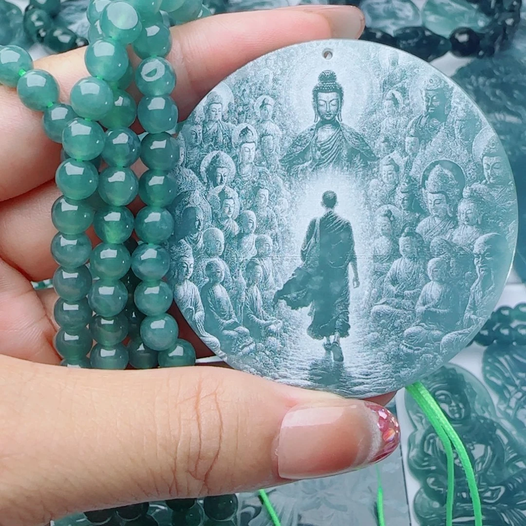 颈饰未镶嵌翡翠多样性发货天然的A货翡翠